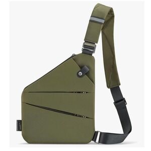WANDER Plus Olive Green Anti Theft Sling Lightweight Travel Bag NEW